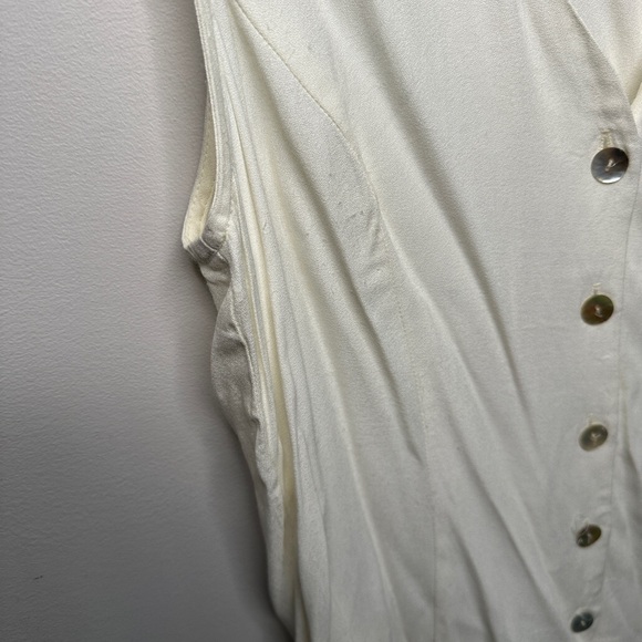 Vintage Jonathan Martin Sleeveless Button Up back tie - Picture 2 of 10